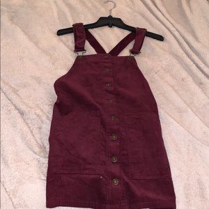 Overall dress burgundy